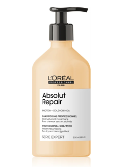 L'Oreal Professionnel Absolut Repair Protein + Gold Quinoa Sampon pentru par deteriorat 500ml