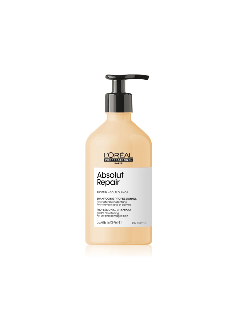 L'Oreal Professionnel Absolut Repair Protein + Gold Quinoa Sampon pentru par deteriorat 500ml