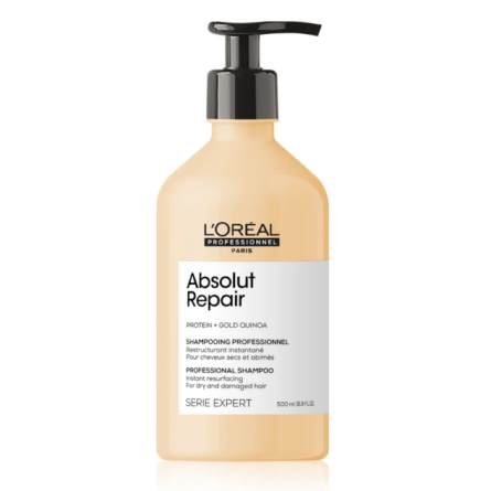 L'Oreal Professionnel Absolut Repair Protein + Gold Quinoa Sampon pentru par deteriorat 500ml